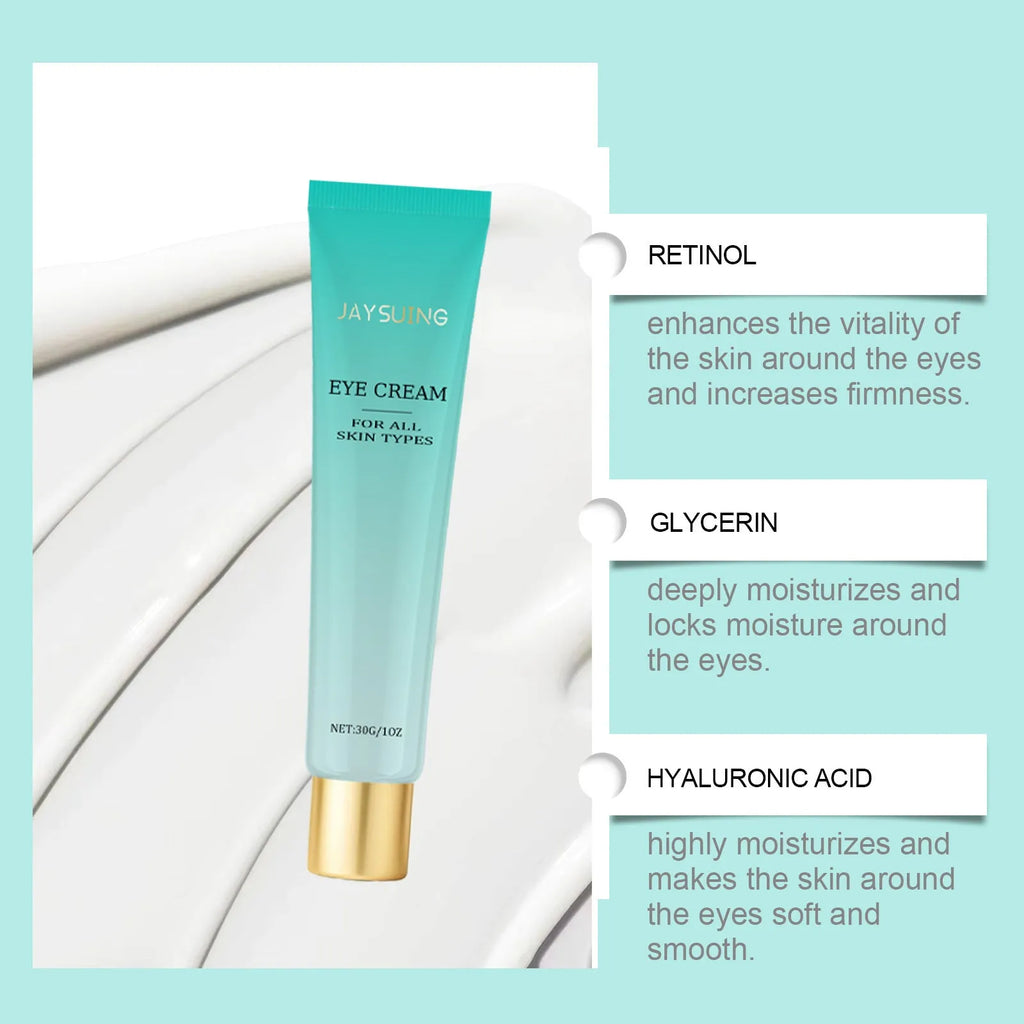 30g jar of retinol anti-aging eye cream with hyaluronic acid