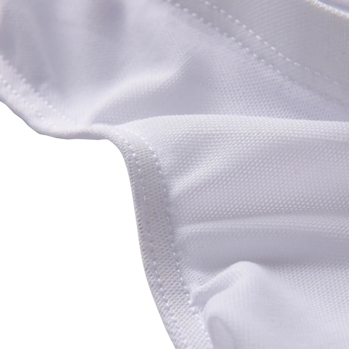 Men's black low waist triangle briefs made from quick-dry Nylon ice silk fabric