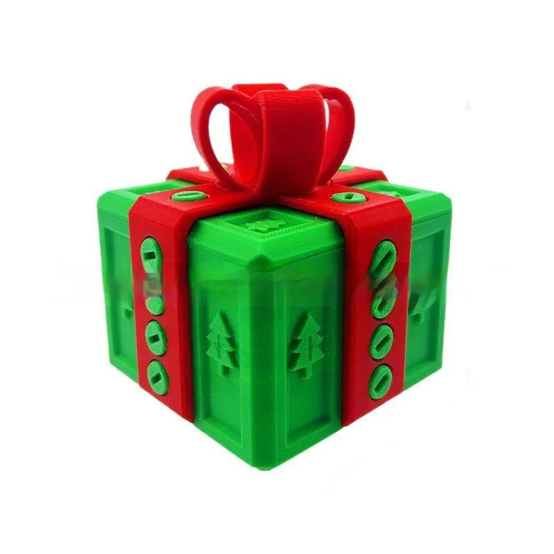 Christmas spoof middle finger gift box, 5cm plastic novelty toy in black and gold