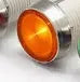 10mm plastic indicator light with stainless steel edge bezel and wire connector in one of five colours.