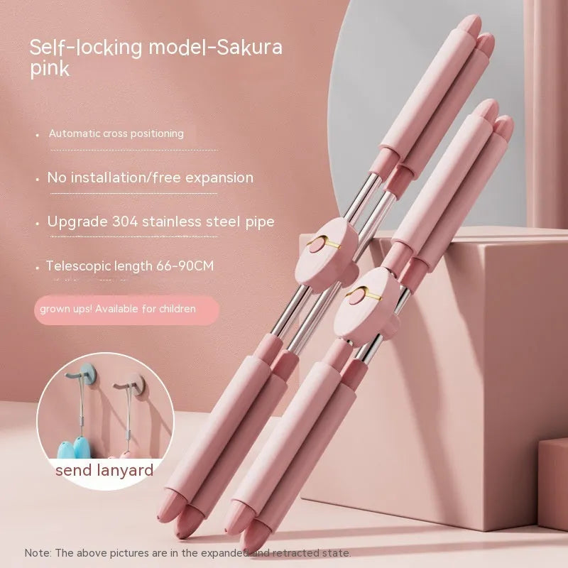 Children's adjustable length open back stick for yoga and fitness body shaping exercises