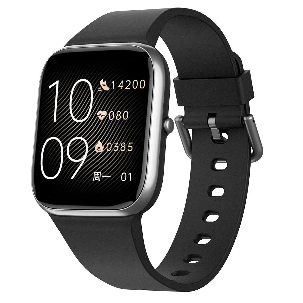 Blood pressure blood oxygen physiological search watch with TFT screen, black colour, featuring heart rate monitoring and Bluetooth calling