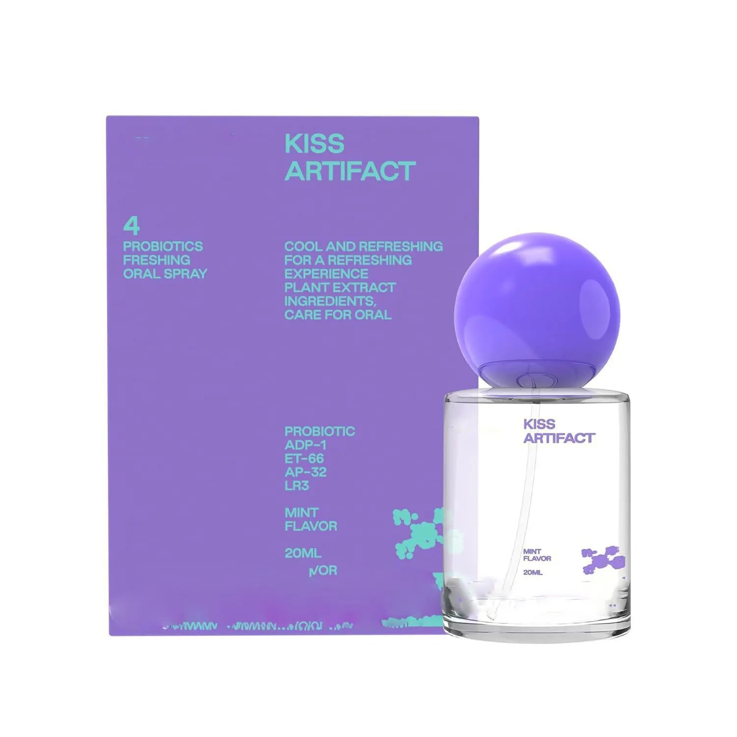 20ml capacity oral probiotic spray bottle with hydrating formula for portable personal care