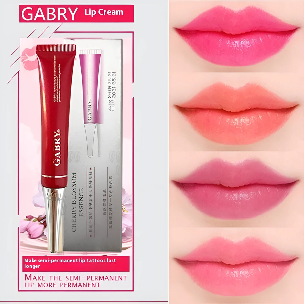 Vermilion lip gloss cosmetic product in one of five colours: pink, orange red, bright rose red, rose red, or seashell.