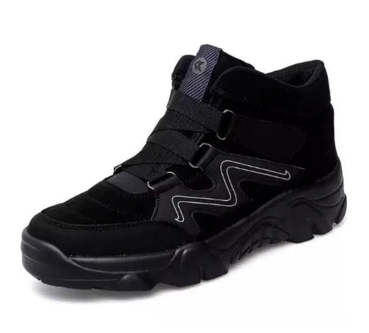 Men's black lace-up casual shoes on a white background, available in sizes 39 to 49.
