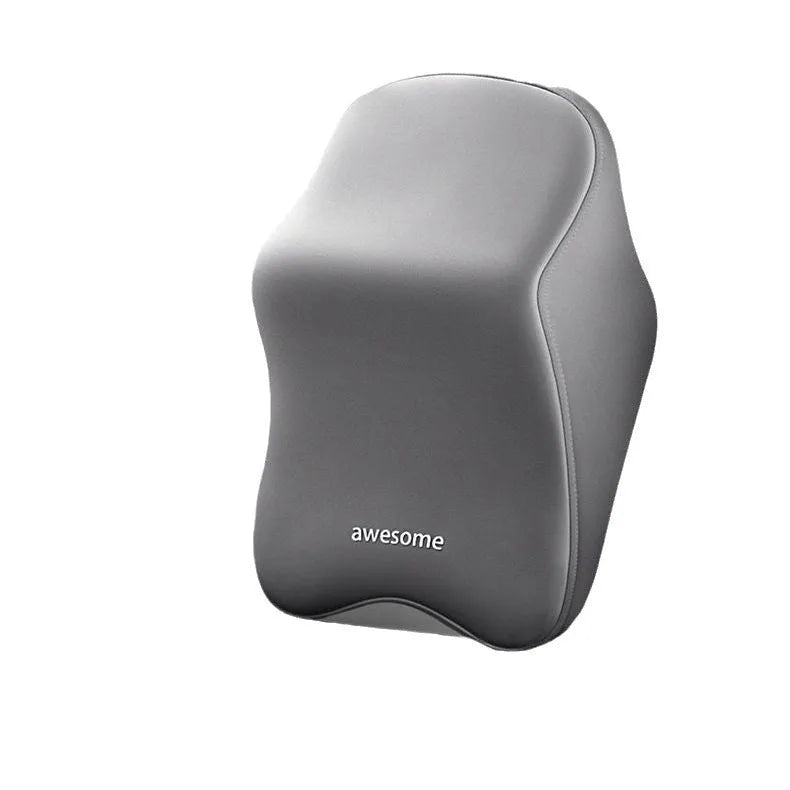 Memory foam car pillow set showing headrest and lumbar support cushions in a choice of four colours.