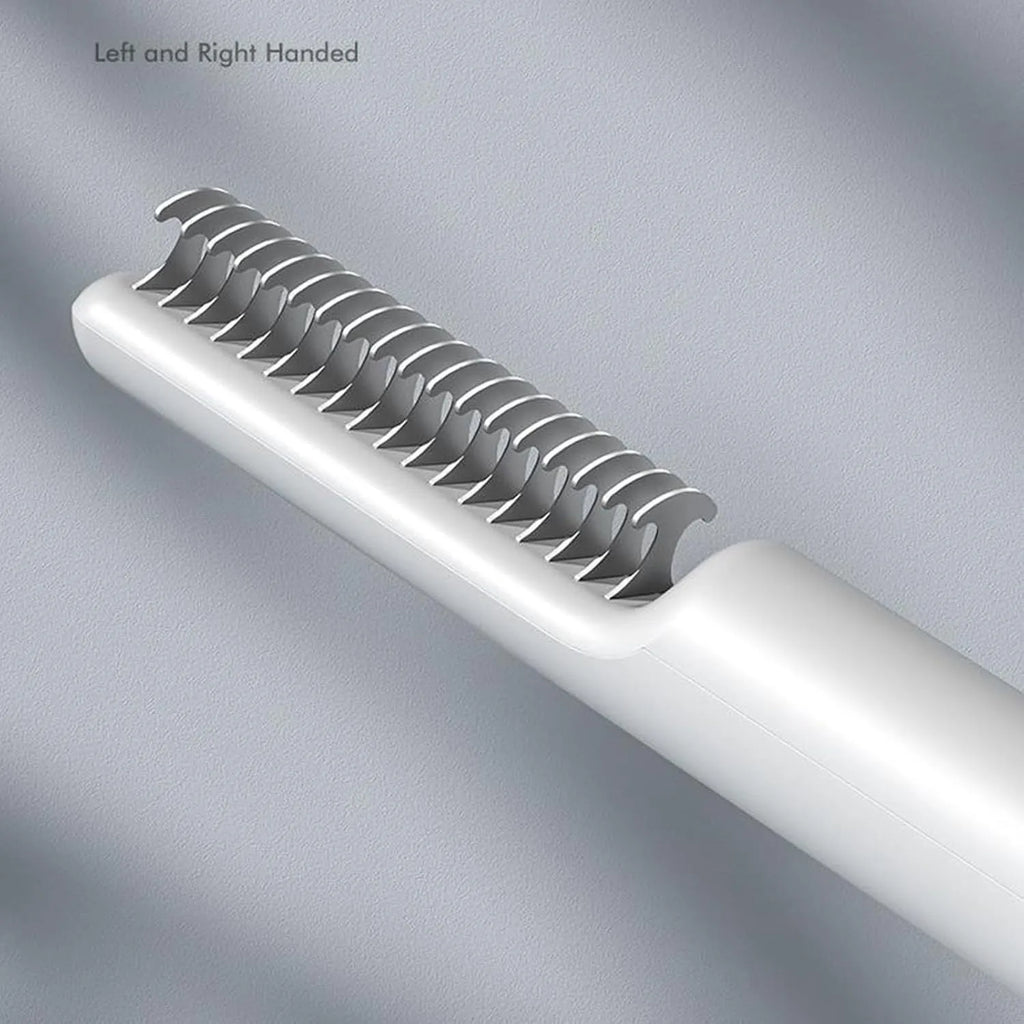 Stainless steel pet dematting comb with comfortable handle for removing knots from dogs' coats