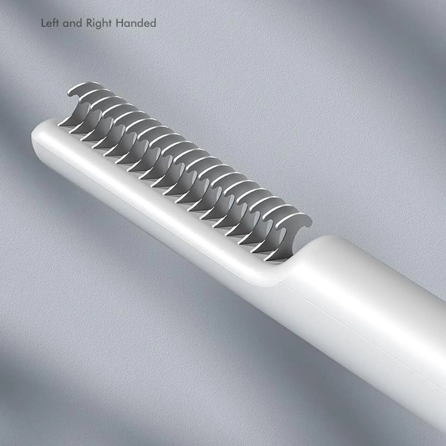 Stainless steel pet dematting comb with comfortable handle for removing knots from dogs' coats