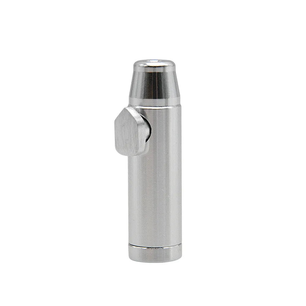 Aluminium alloy cigarette holder with flat head design measuring 53mm height in seven colour options
