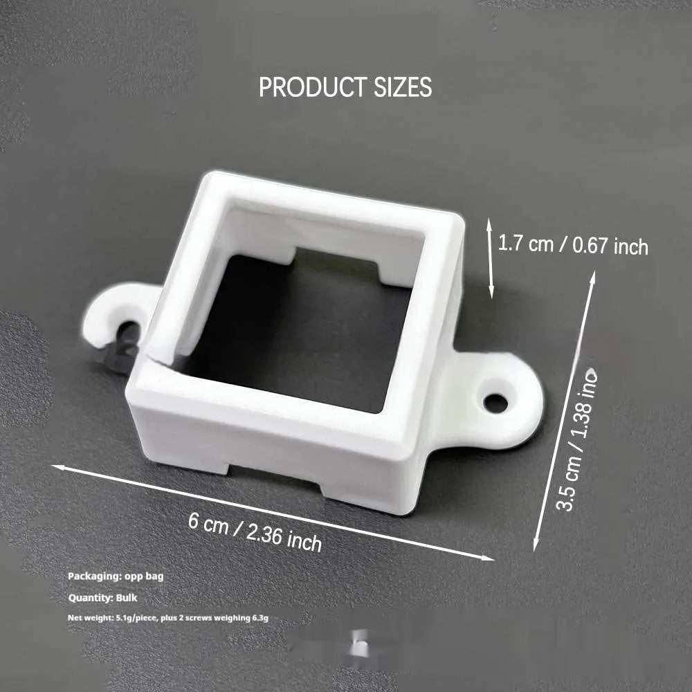 White plastic LED light protective lampshade and fixed mounting bracket