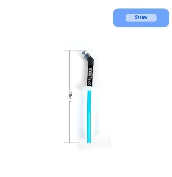 Off-road style plastic portable drinking straw with suction tube for outdoor hydration