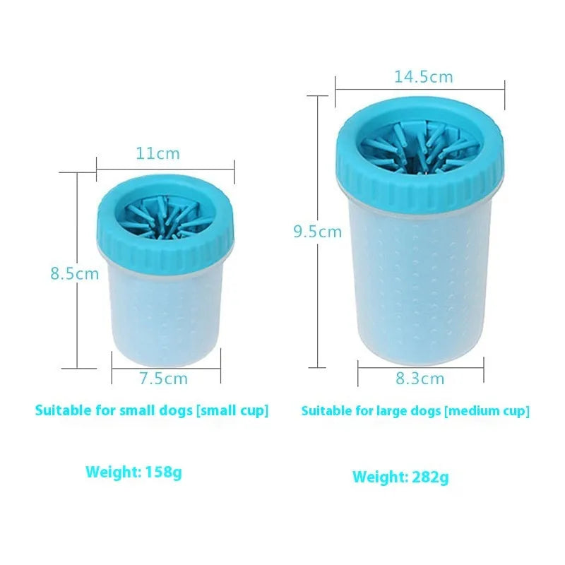 Silicone dog footwash bucket with PP base in blue, pink, or green colours for pet paw cleaning