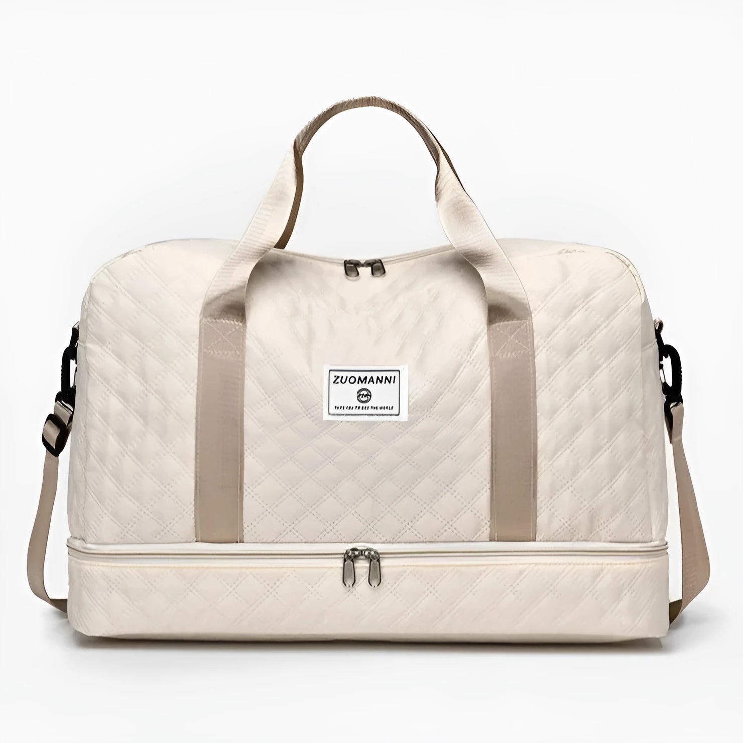 Large Oxford cloth travel holdall in a solid colour, shown with a capacity of 36-55 litres for buggies and luggage.