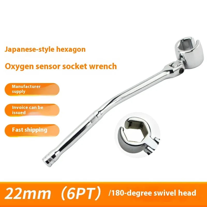 22mm hexagonal oxygen sensor removal tool with 270mm chromium vanadium steel shaft