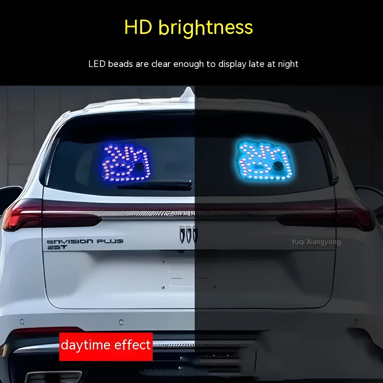 Car USB plug finger gesture light showing multiple design options with LED illumination