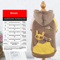 Brown cotton dog sweatshirt for casual wear, shown in size medium.