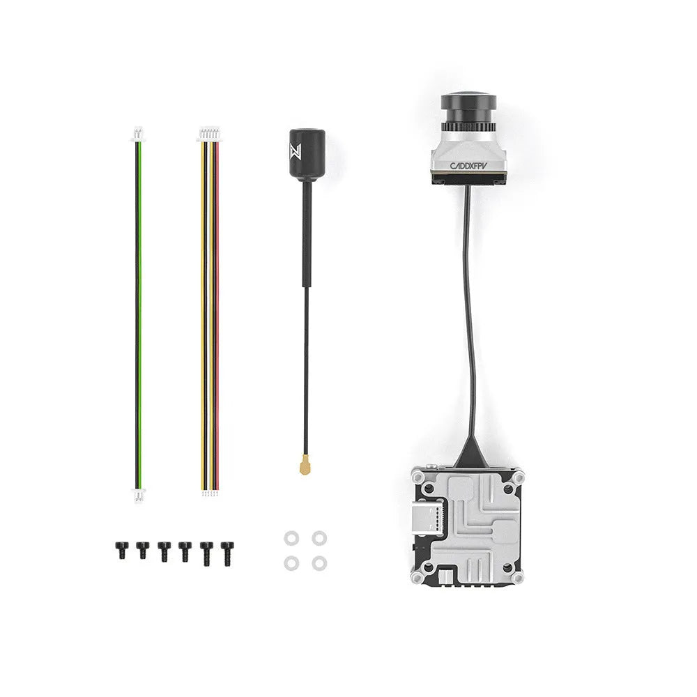 Silver Caddx ADAPTS DJI FPV Vista digital transmission kit with wires and screws