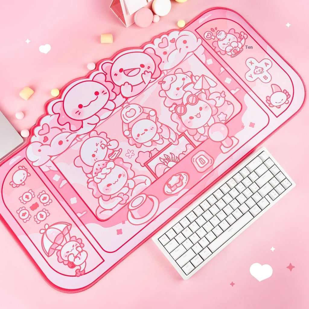 Hexagonal dragon crane machine pattern large cloth mouse pad measuring 75×40cm