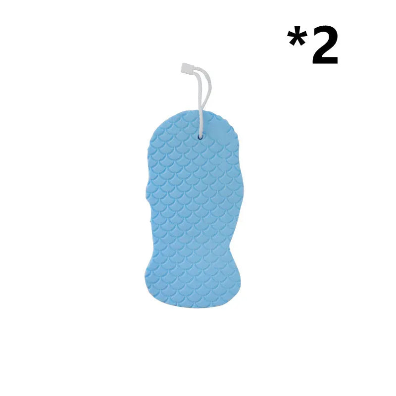 3D fish scale pattern bath sponge ball in multiple colour options for gentle exfoliation