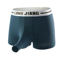 Men's ice silk boxer shorts in mid waist design showing solid colour options including Army Green, Black, and Gray