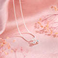 S925 silver adjustable necklace with a cherry pendant on a snake bone chain.