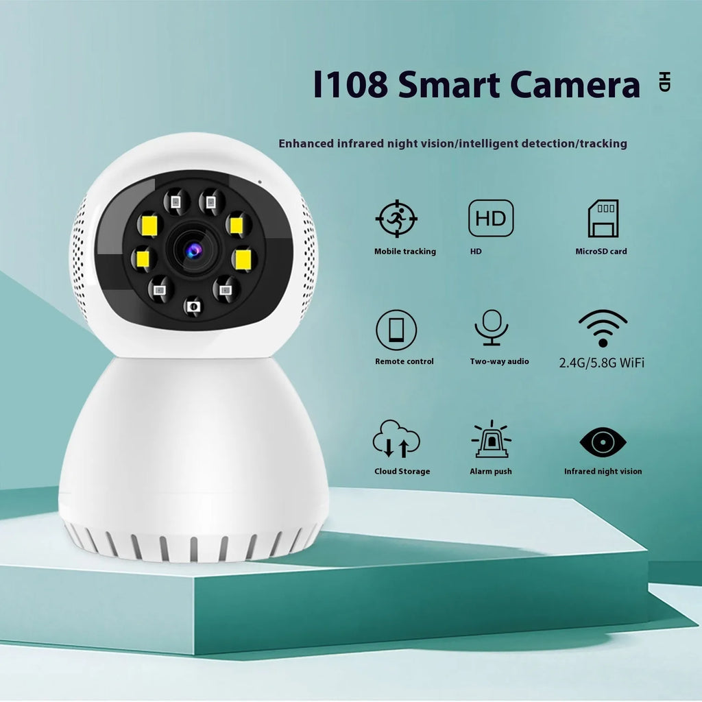 1080p wireless home security camera with compact design for indoor and outdoor monitoring