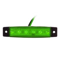 Red PVC truck side marker light for trailer, dimensions 9.6cm by 2cm.