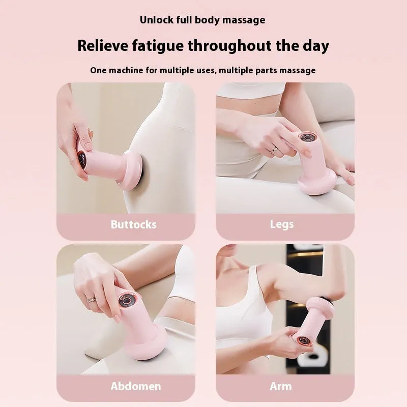 USB electric massager in pink, white or black colour for cervical spine, waist, back and leg massage