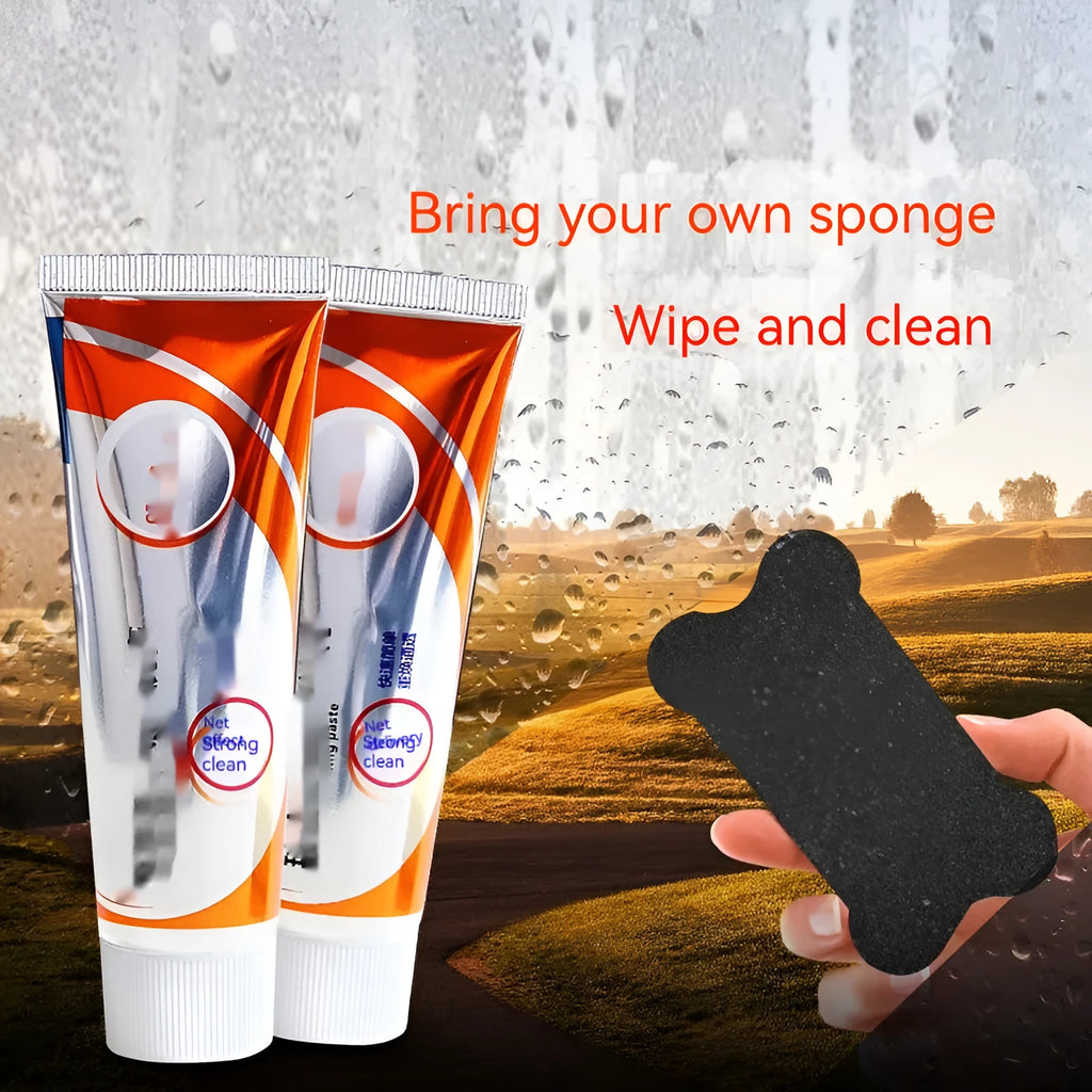 65ml white car windscreen descaling agent with sponge applicator for removing oil stains from glass