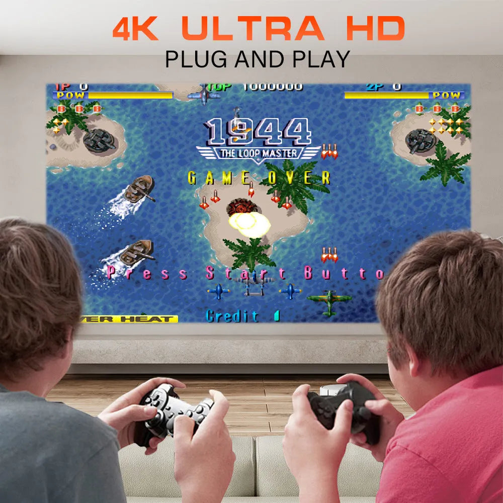 M300MAX portable home projection game machine with handles in red or white packaging box options