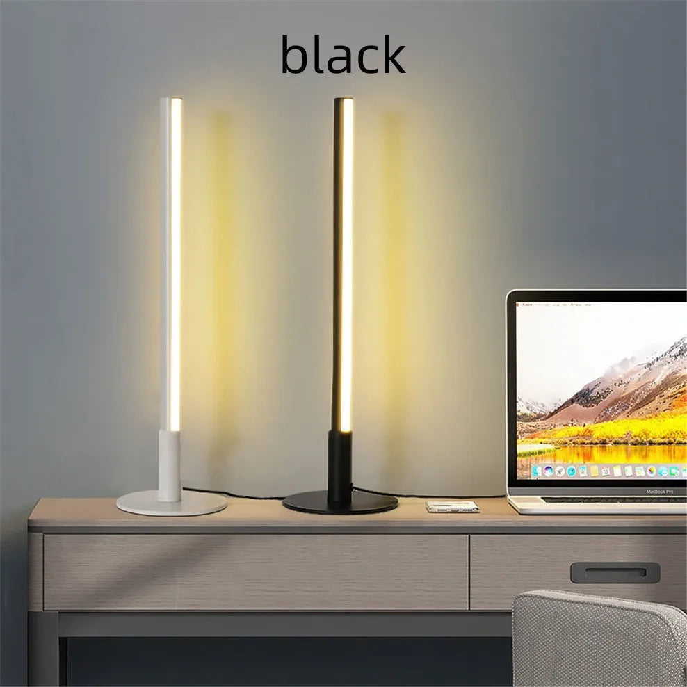 Black retro aluminium LED atmosphere lamp with 14cm diameter 48.5cm height dimensions