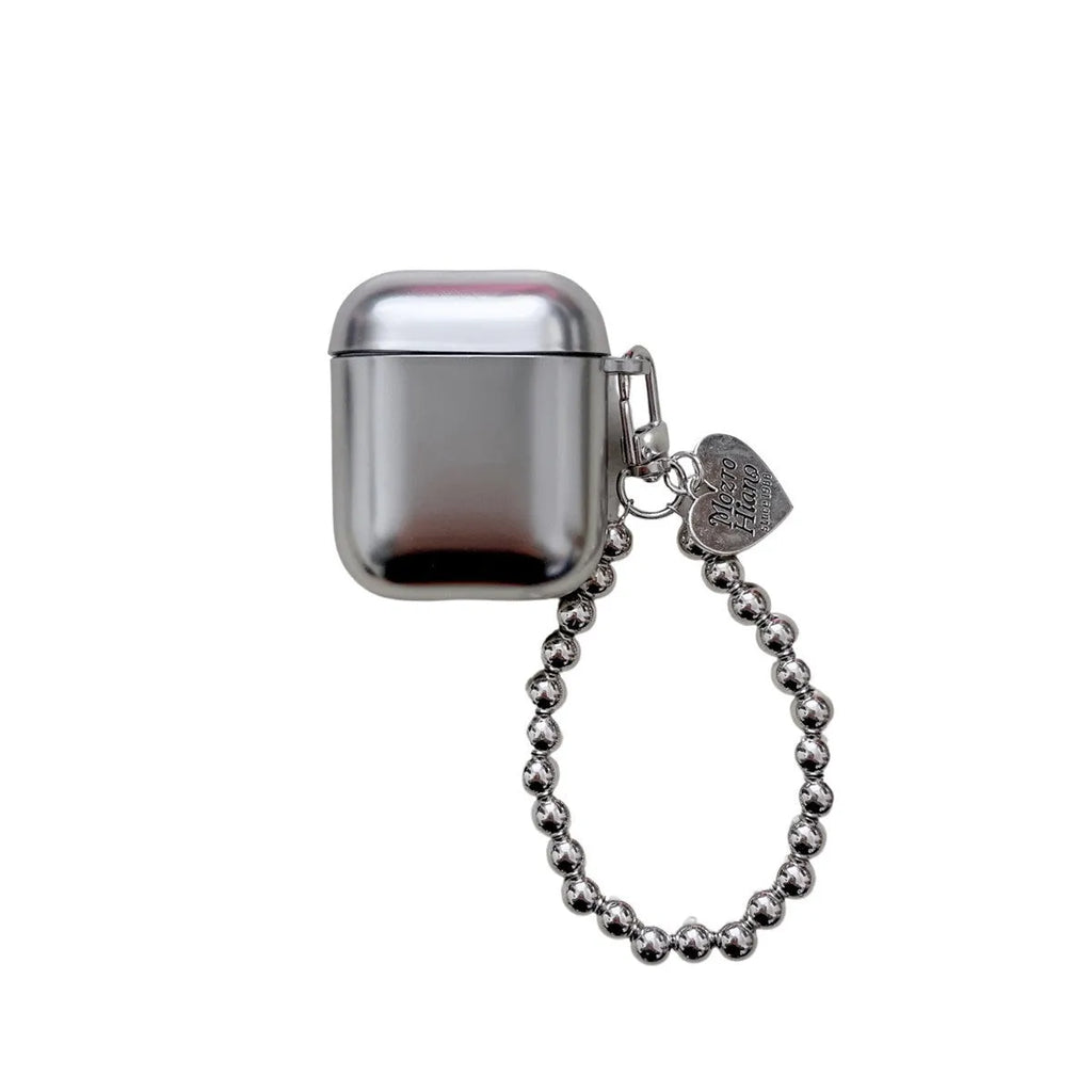 Matte plating AirPods protective case showing electroplating finish on TPU material
