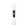 Portable electric armpit hair trimmer depilator with floating blade in pink and white colour options