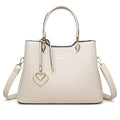 Women's PU leather messenger bag with multi-layer shoulder strap in various colour options