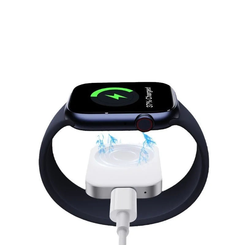 Three-in-one magnetic wireless charging station with compact design measuring 4.3cm in black and white colour options