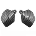 Pair of carbon fibre black ABS side upper frame covers for a Honda CBR1000RR motorcycle.