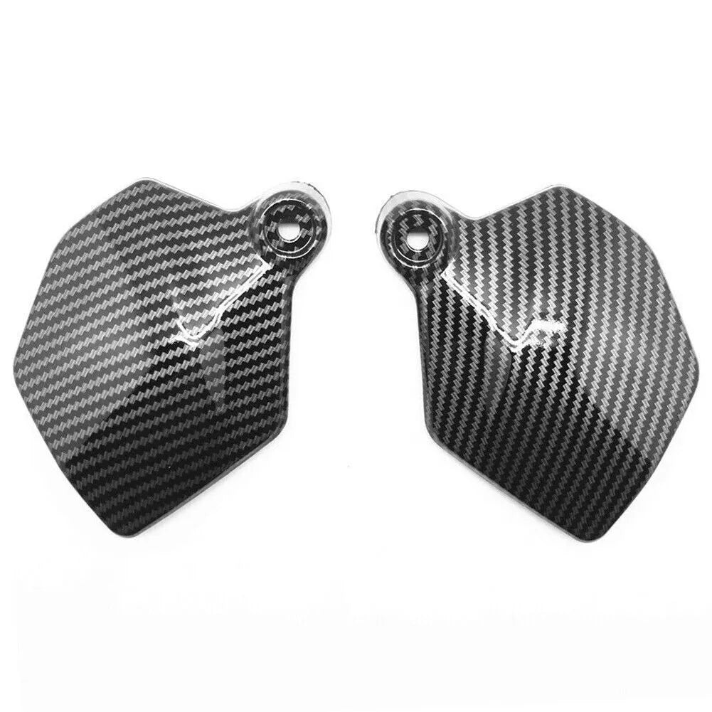 Pair of carbon fibre black ABS side upper frame covers for a Honda CBR1000RR motorcycle.