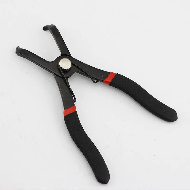 Red interior round nail removal pliers with 26mm opening for door panel and wire buckle extraction