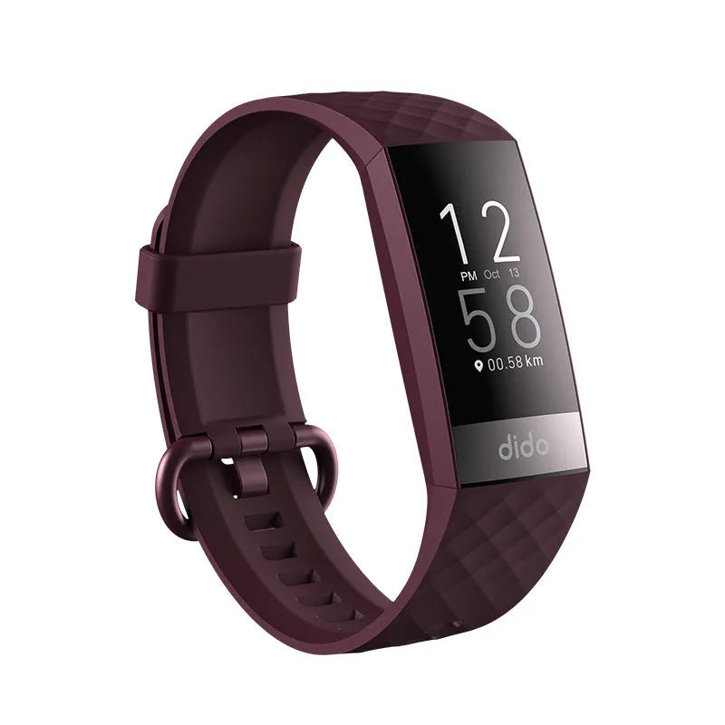 Y6 Black smart bracelet for blood pressure and ECG monitoring on a wrist, showing 1.1-inch screen.