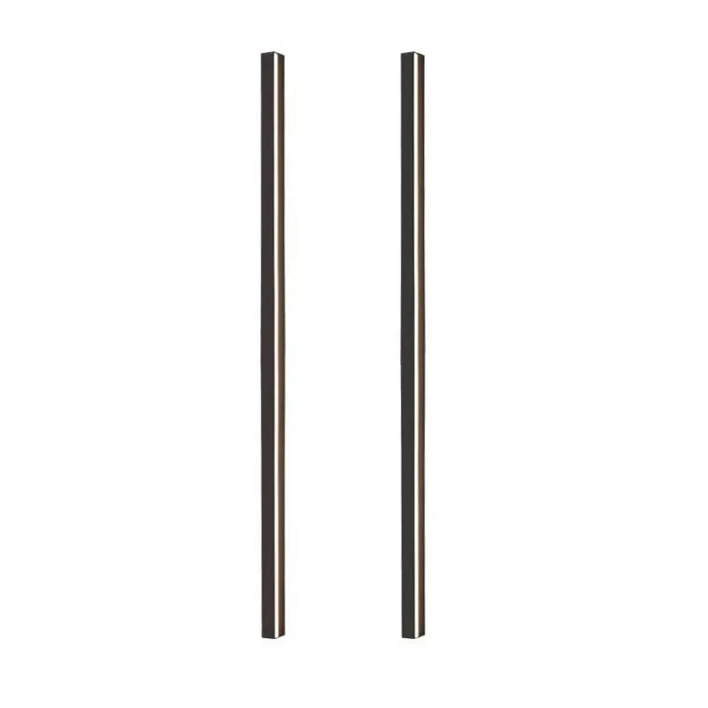 Black 80cm long aluminium LED strip wall lamp mounted on a white wall.