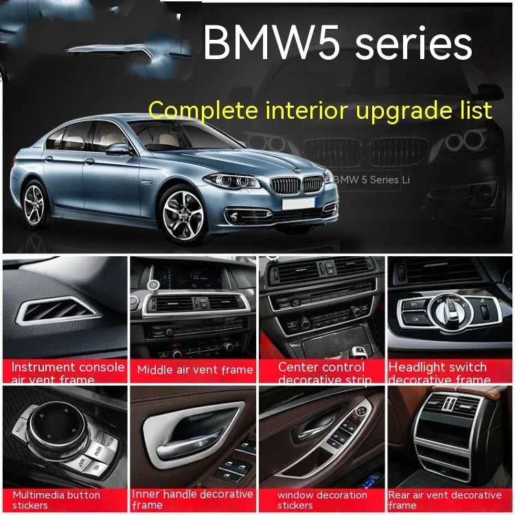 BMW 5 Series interior door handle decorative strips in ABS stainless steel, set of four pieces