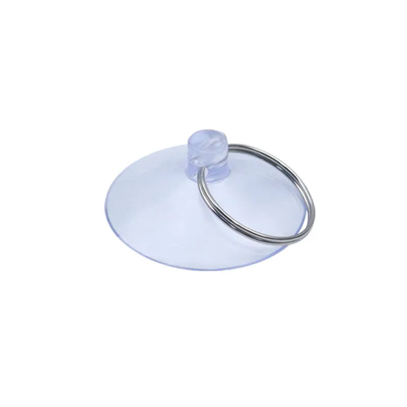 PVC suction disc with hook on glass surface, diameter 2-6cm, modern simple design, key ring variant included