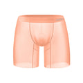 Men's seamless nylon boxer shorts in orange colour with low waist design