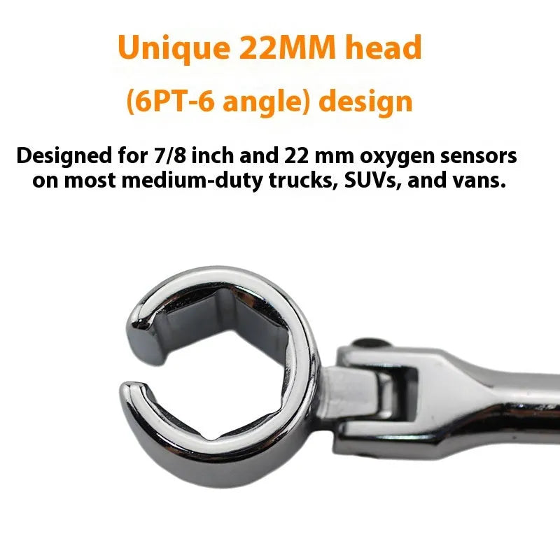 22mm hexagonal oxygen sensor removal tool with 270mm chromium vanadium steel shaft