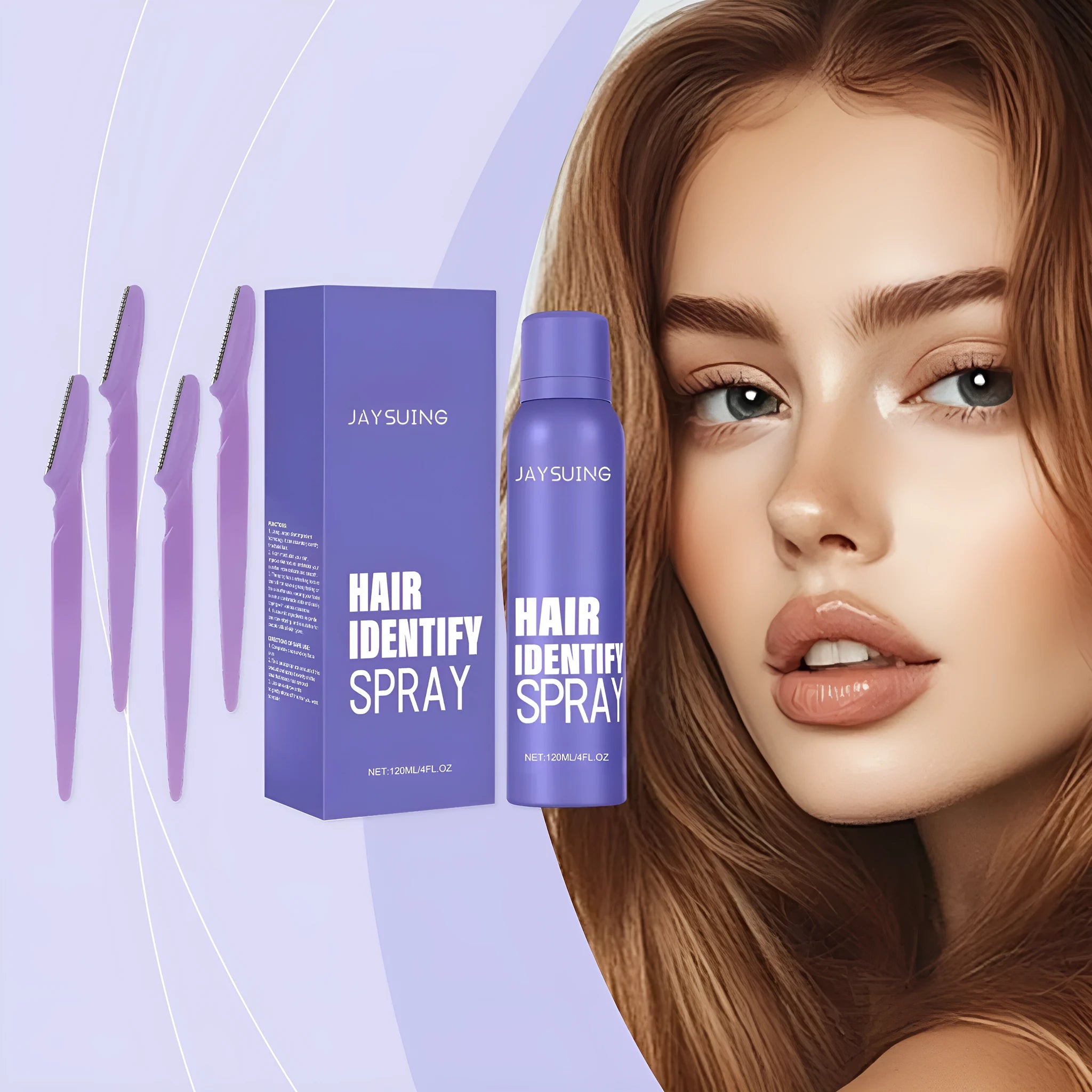 120ml portable hair removal spray bottle for home use with non-irritating formula.