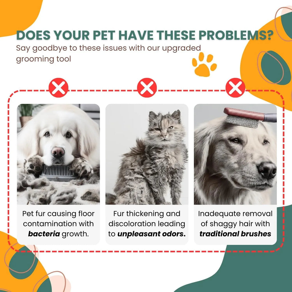 White pet grooming brush with steam function and self-cleaning mechanism for dogs and cats