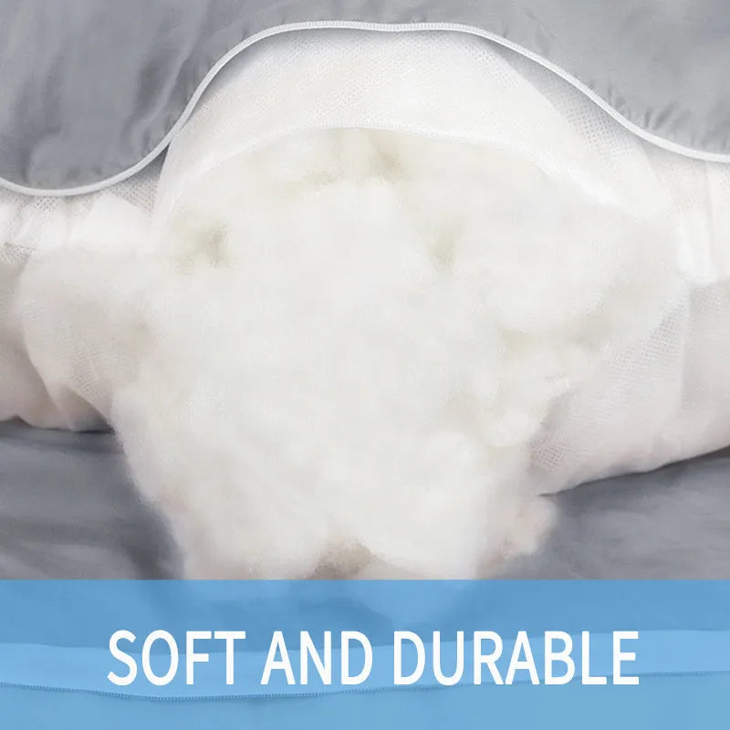 Ice silk U-shaped maternity pillow for pregnant women in grey, showing its 130cm length.