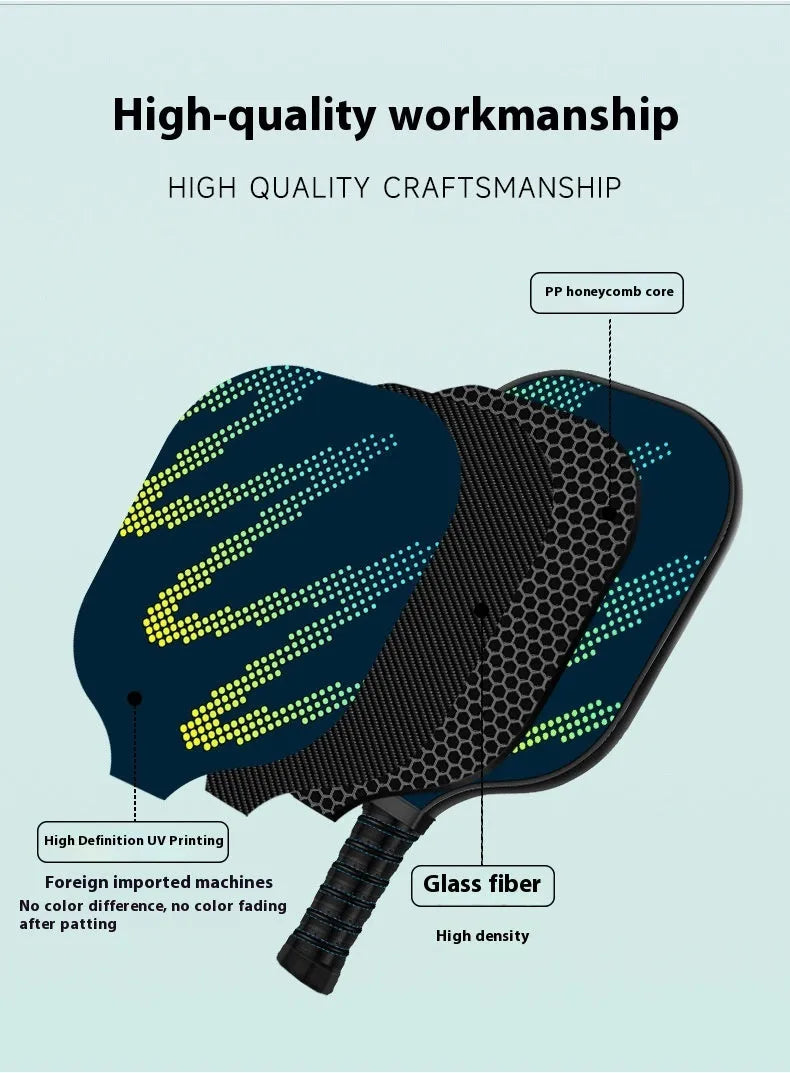 High-density fibreglass table tennis racket for outdoor sports with CZXPK00561 specification