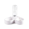 White automatic pet water fountain with flower pattern for cats and dogs