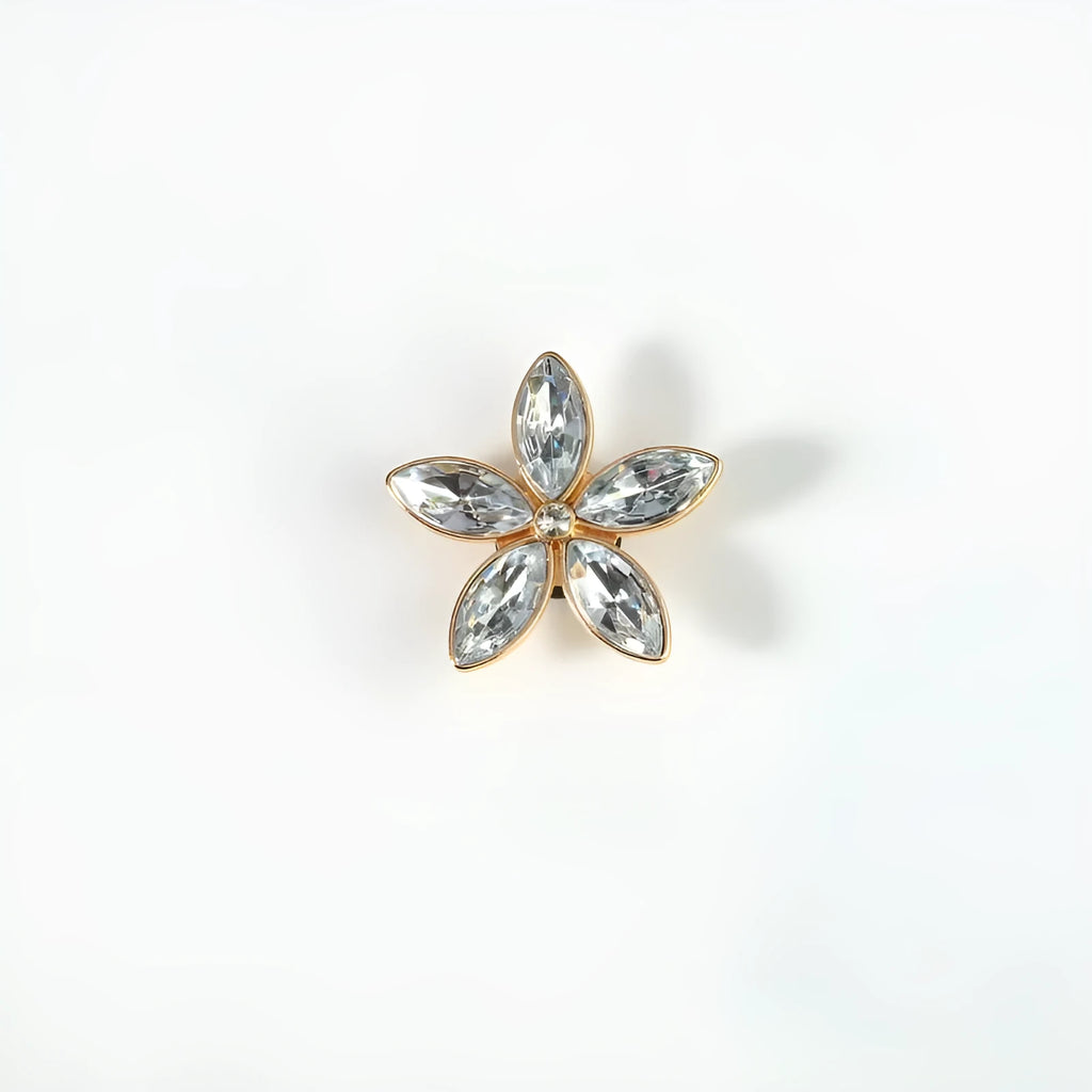 Elegant Petal Alloy Earrings Style1, floral-shaped metal stud earrings for women